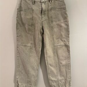 Francesca's Collections Olive Denim Cargo Pants